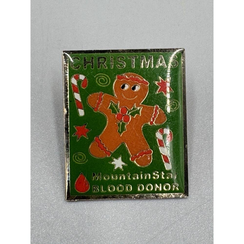 Morning Star Blood Donor Christmas Gingerbread Holiday Lapel‎ Pin